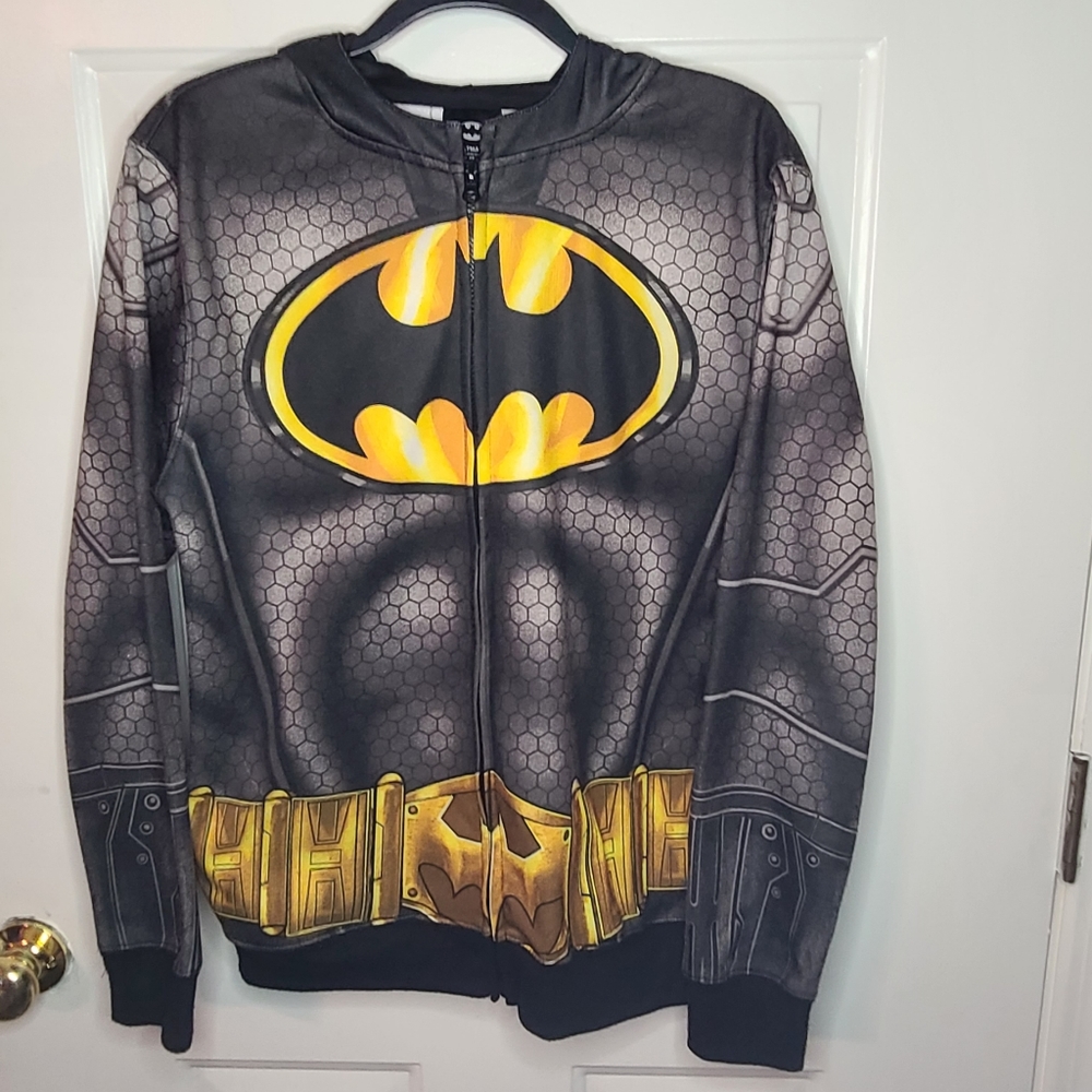 Batman DC Comics Size Small Zip Up Mask Hoodie